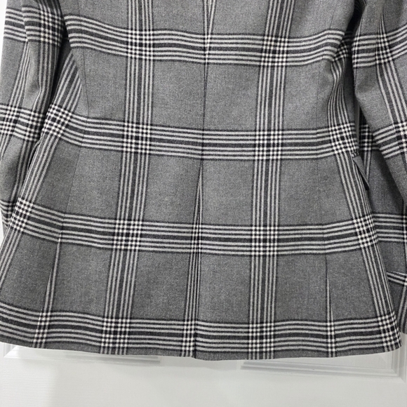 Alice + Olivia Paulene Plaid Wool Blend French Cuff Sparkle Blazer Size 2 - Picture 15 of 17